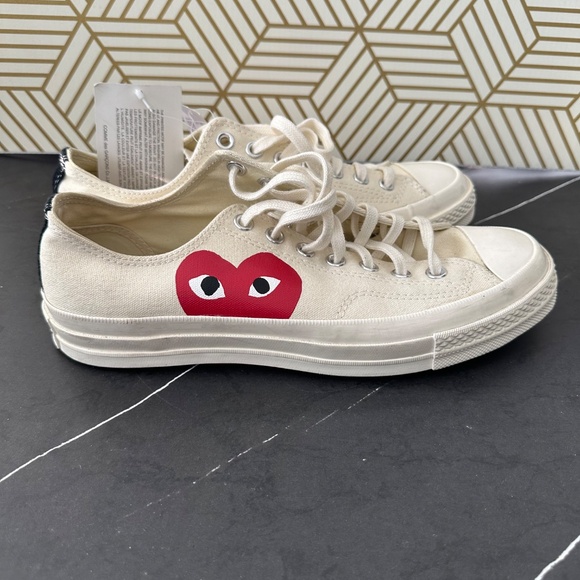 COMME DES GARCONS X CONVERSE PLAY SNEAKERS | NEW | SIZE 9 - Picture 8 of 9